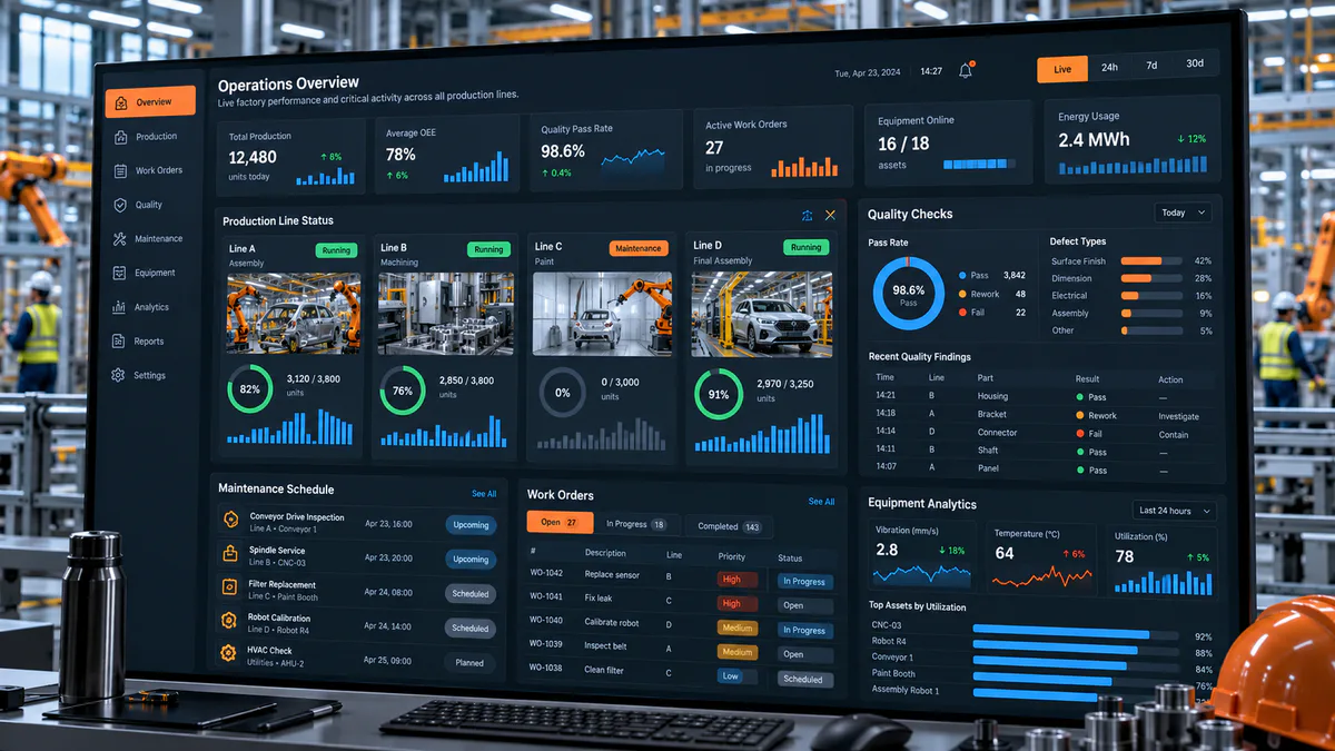 Manufacturing Operations Platform concept interface